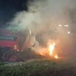 Dramat rolników w czasie żniw. Spłonął kombajn i prasa rolnicza