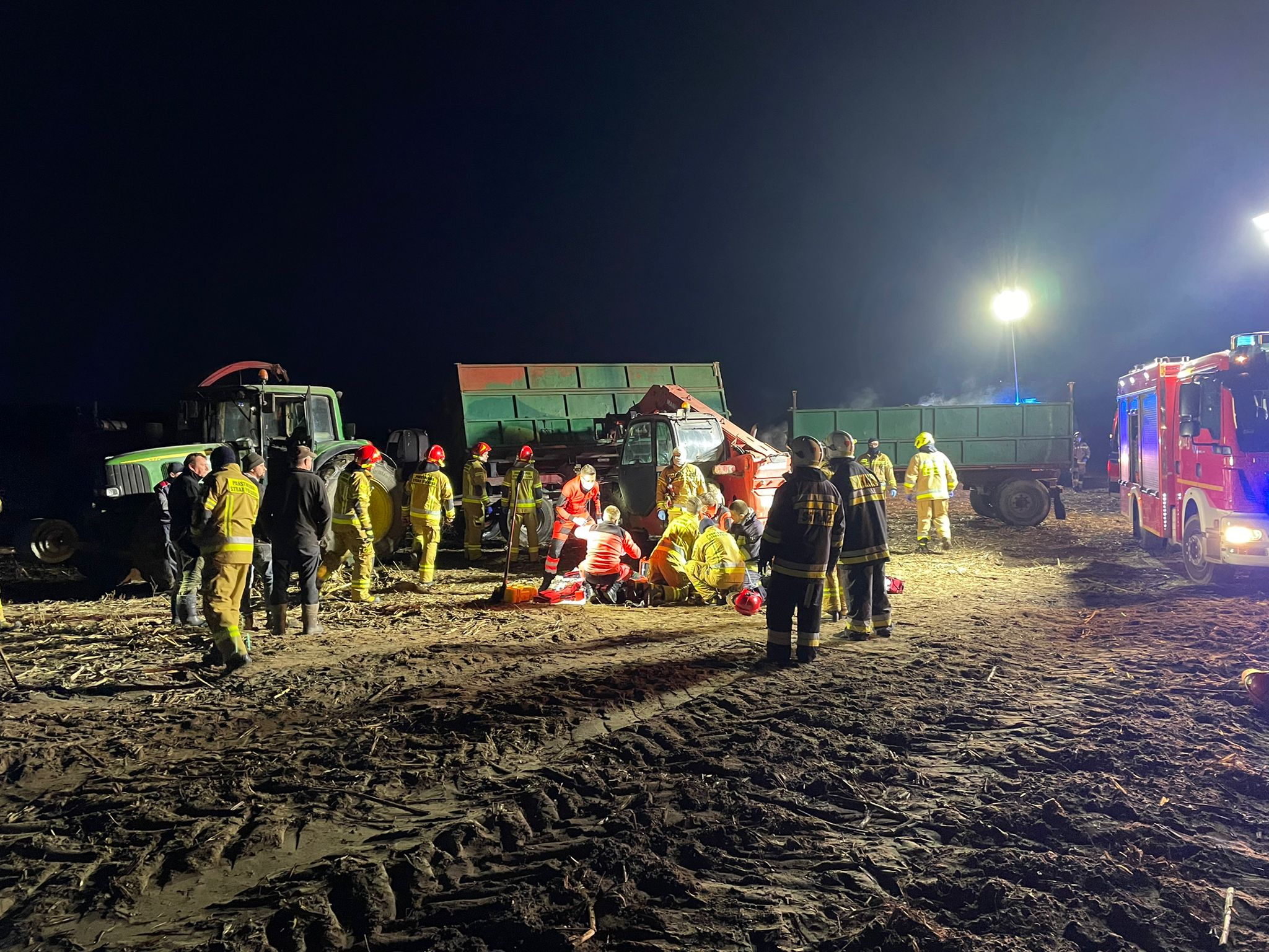 Wypadek podczas prac polowych m.Brześnica gm.Dolsk