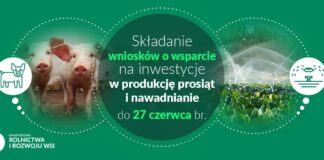 Nawadnianie i produkcja prosiąt – więcej czasu na złożenie wniosków w dwóch obszarach jednocześnie