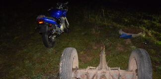 Pijany traktorzysta wjechał w motocykl i uciekł z miejsca zdarzenia