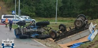 Tragiczny wypadek w Iłży. Nie żyje pasażer ciągnika rolniczego