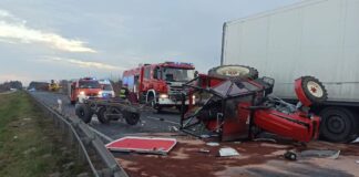 Tirem wjechał w ciągnik. 13-letni chłopiec ciężko ranny