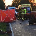 Tragedia w Biłgoraju: Ciągnik pękł na pół. Motocyklista nie przeżył zderzenia