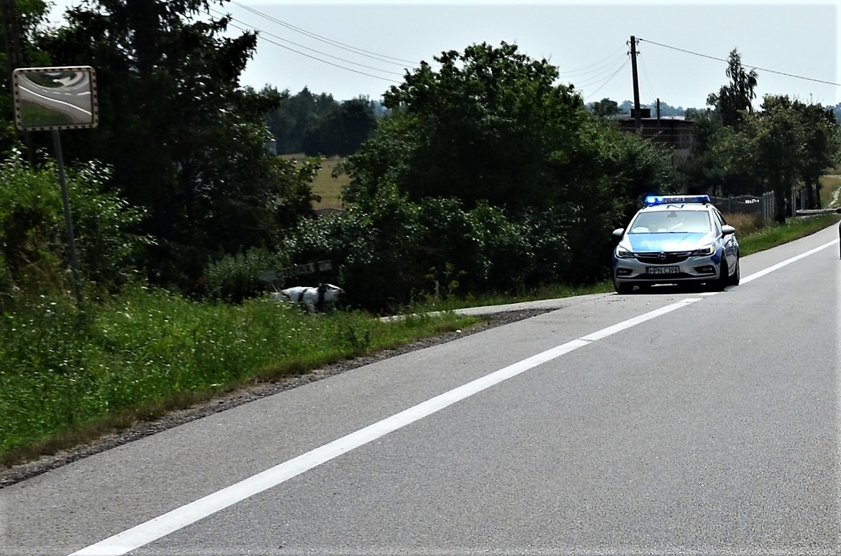 Traktorzysta wymusił pierwszeństwo na motocykliście