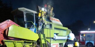 Tragiczny finał żniw. Rolnik poparzony w pożarze kombajnu