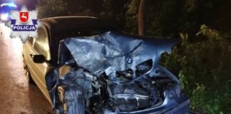 BMW wbiło się w opryskiwacz