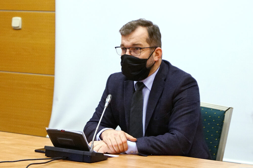 Minister Grzegorz Puda podczas konferencji (fot. MRiRW)