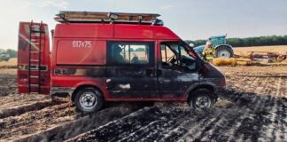 Sześć hektarów straconych. Płomienie uszkodziły samochód OSP
