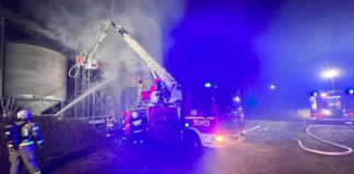Pożar suszarni. Prawie osiem godzin walki z ogniem