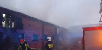 Ogromny pożar. 12 zastępów pożarniczych gasiło chlewnię