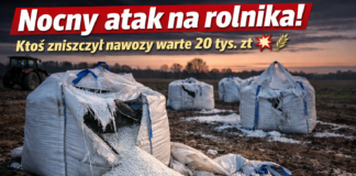 Nocny sabotaż na polu. Zniszczone nawozy i tysiące złotych strat