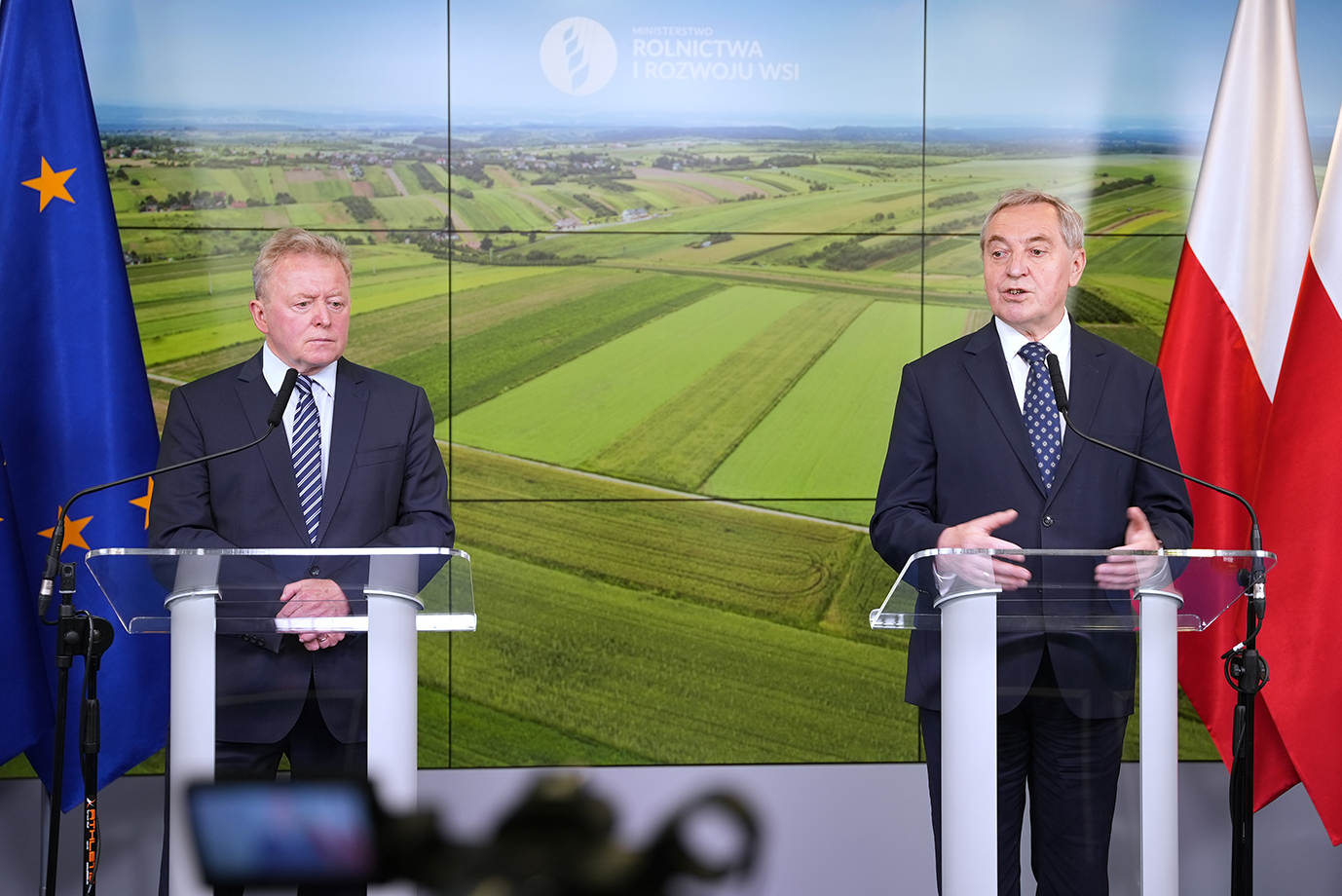 Konferencja z udziałem wicepremiera Henryka Kowalczyka i komisarza Janusza Wojciechowskiego (fot. MRiRW)