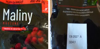 Uwaga na mrożone maliny! Wykryto Salmonellę – produkt pilnie wycofywany z rynku