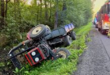 80-latek zasłabł w ciągniku. Groźny wypadek pod Radomskiem