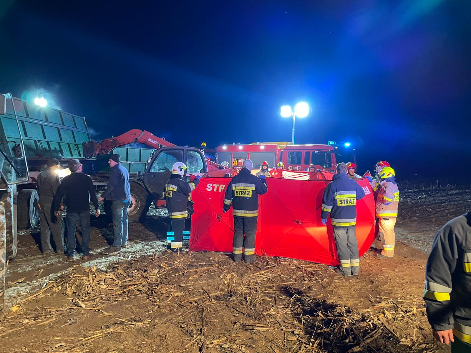 Śmiertelny wypadek na polu 