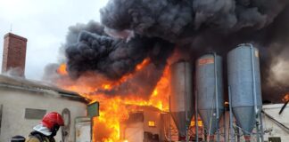 Ogromny pożar kurnika w Baczynie