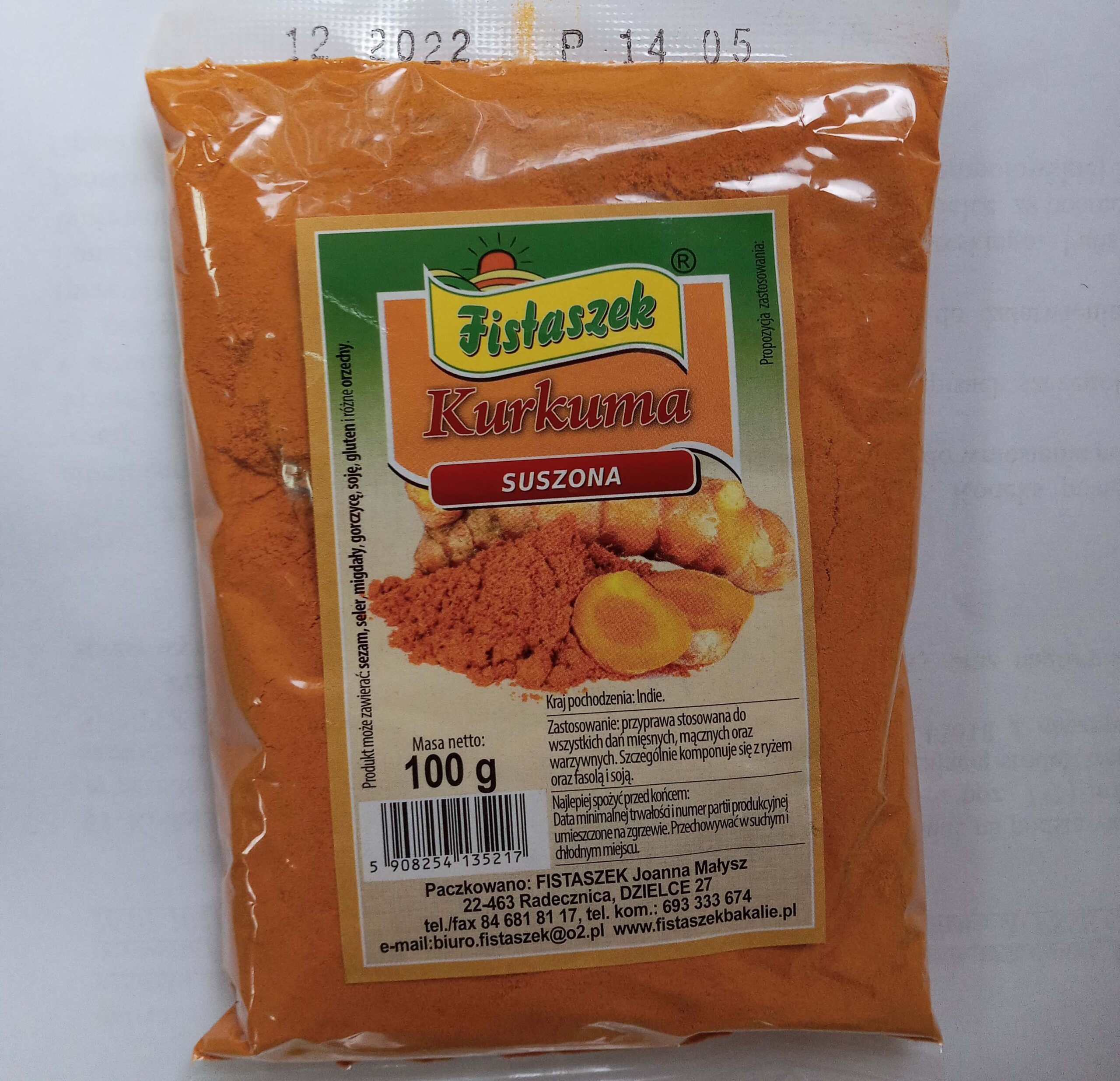 Wykryto pałeczki Salmonella w partii produktu pn. „Kurkuma”