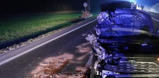 Ciągnik w rowie, toyota skasowana. Traktorzysta był pijany