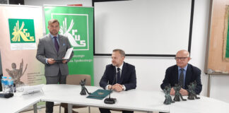 Uroczyste wręczenie „Znaku Bezpieczeństwa KRUS” w Centrali Kasy Rolniczego Ubezpieczenia Społecznego