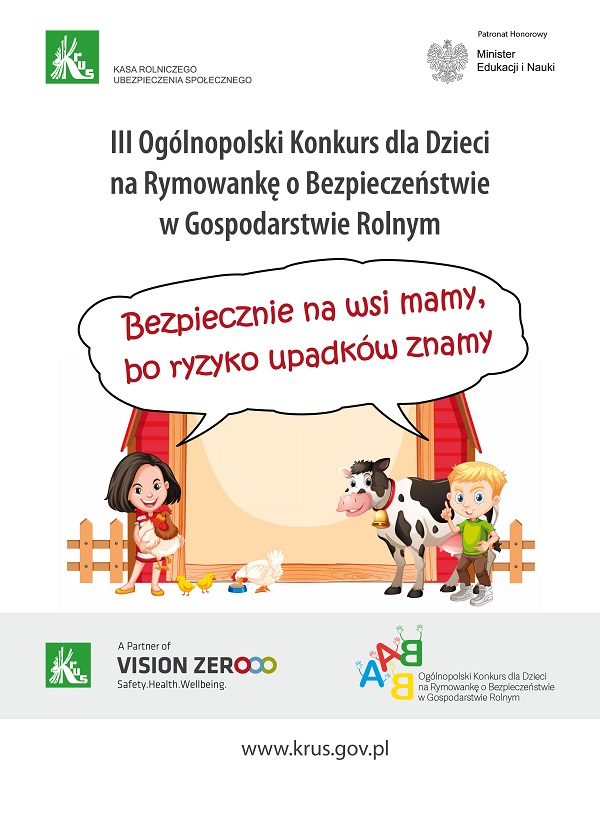 KRUS ogłasza konkurs dla dzieci na rymowankę o bezpieczeństwie