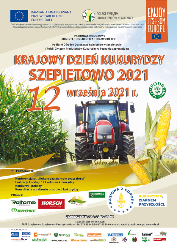Krajowy Dzień Kukurydzy w Szepietowie - 12 września 2021 r.