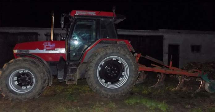 policja, zaorał drogę, pijany traktorzysta, wypadki na wsi