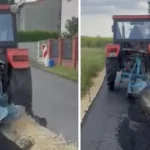 Rolnik zaorał świeży asfalt. Mieszkańcy czekali na ten remont od lat