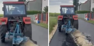 Rolnik zaorał świeży asfalt. Mieszkańcy czekali na ten remont od lat