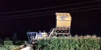 Operator kombajnu do zbioru kukurydzy zginął porażony prądem